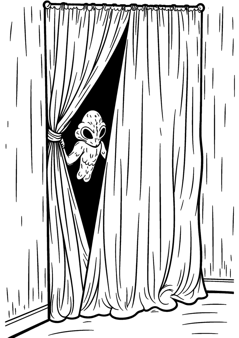 Coloriage Bête dans le grenier oublié à imprimer gratuitement