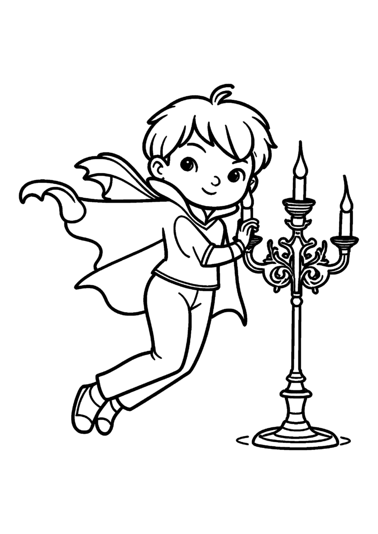 Coloriage Jeune garçon vampire à imprimer gratuitement