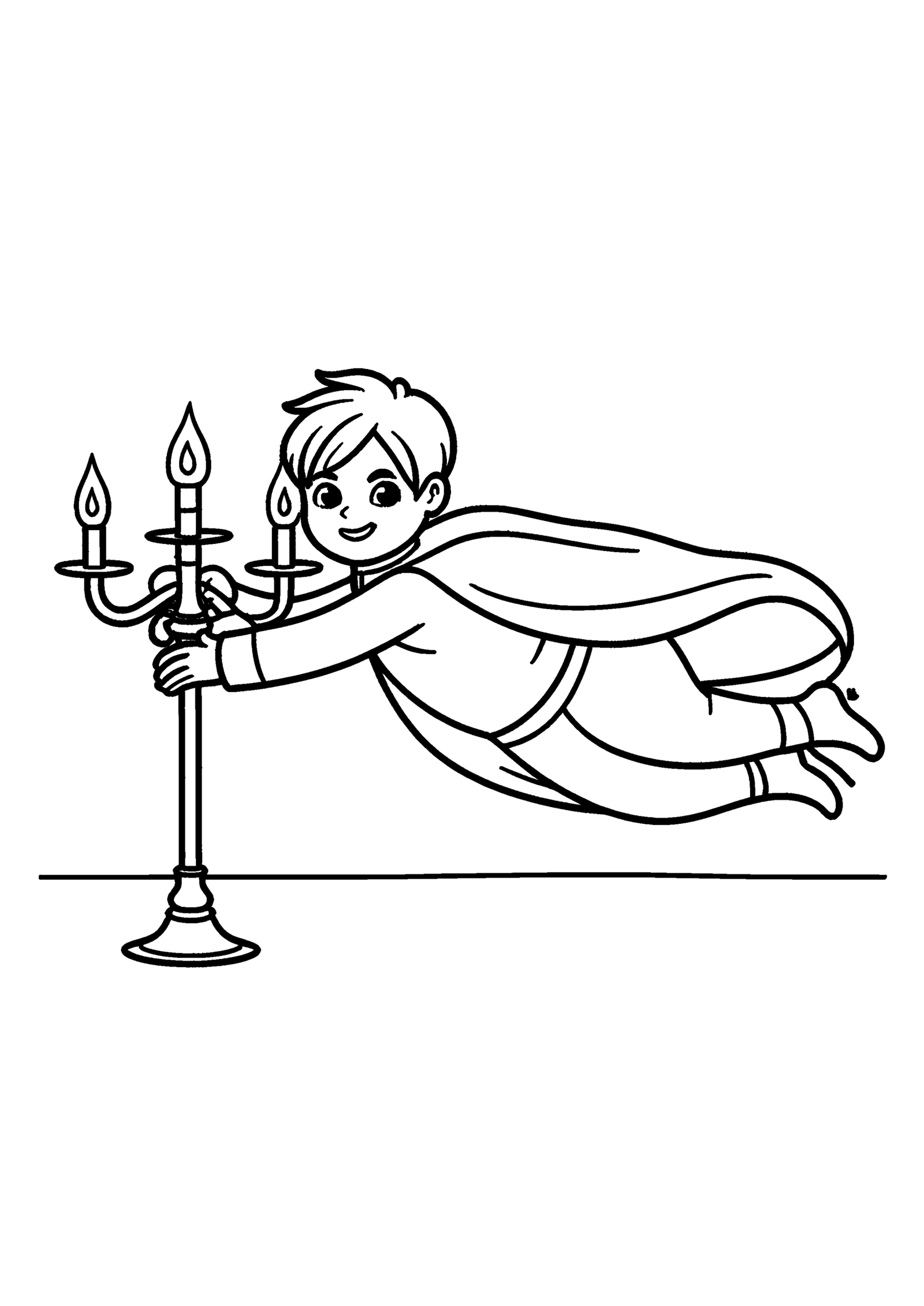 Coloriage Jeune garçon vampire, variante 2