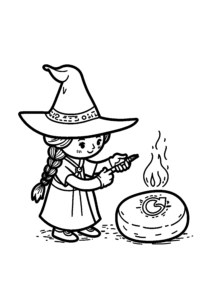 Petite sorcière à la rune