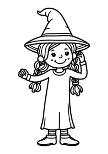 Petite sorcière souriante