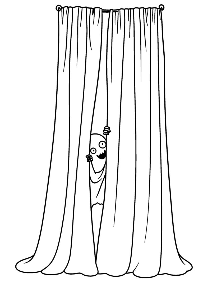 Coloriage Rideau de tailleur oublié à imprimer gratuitement