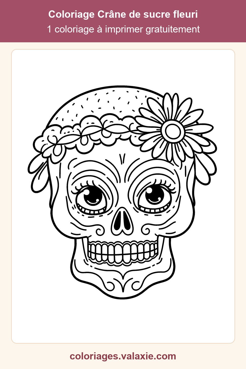 Épingle Pinterest — Crâne de sucre fleuri
