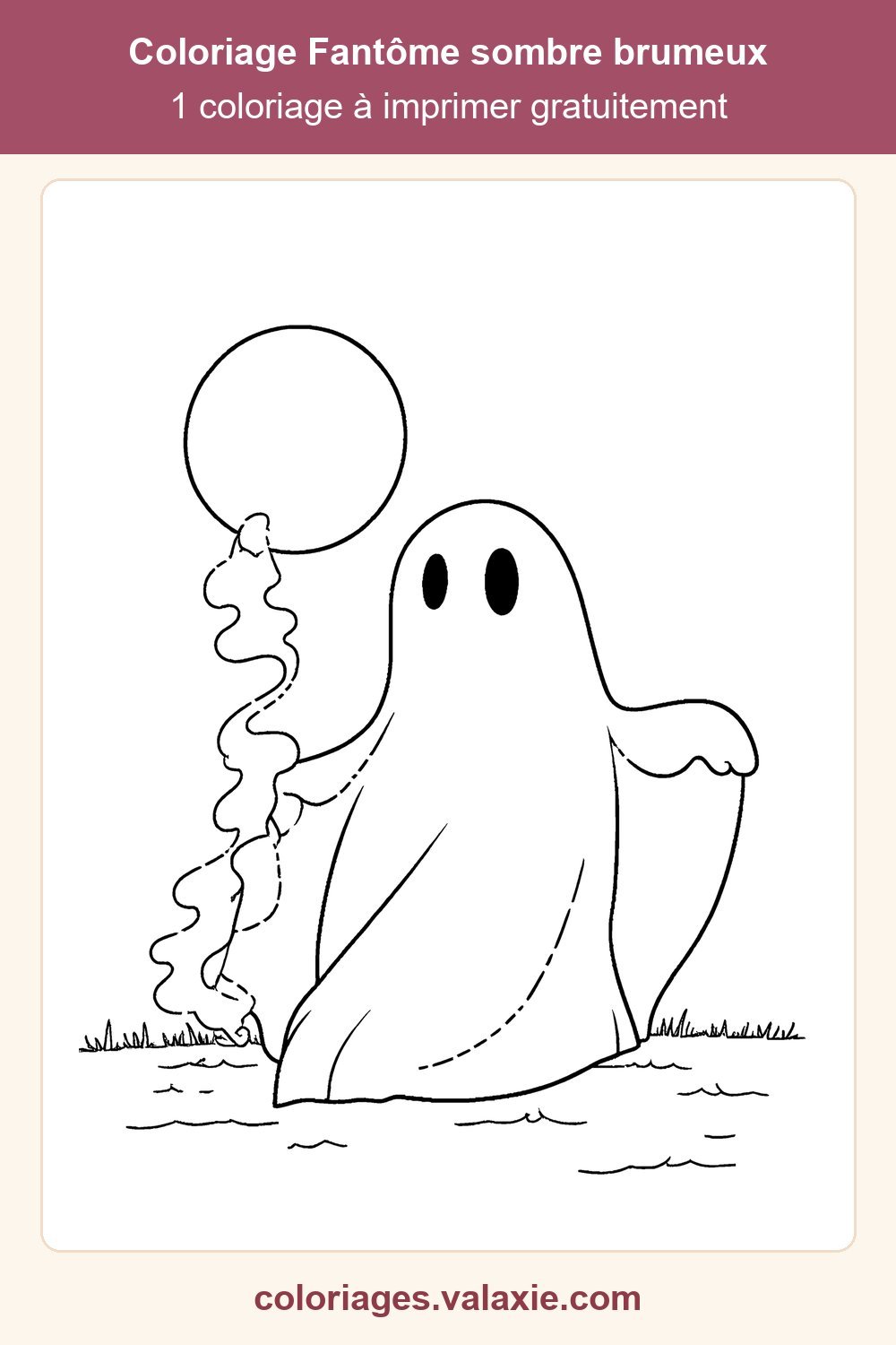 Épingle Pinterest du coloriage Fantôme sombre brumeux